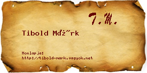 Tibold Márk névjegykártya